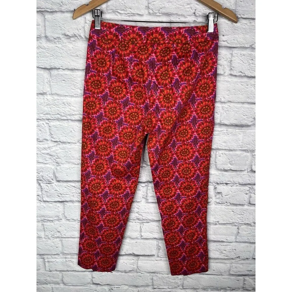 BODEN Women's Pink Floral Bistro Crop Pants US 4R - Picture 5 of 5